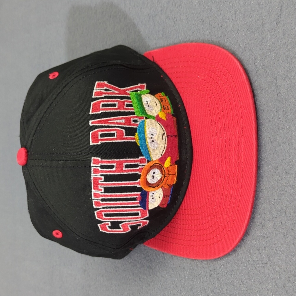 South Park Hat One Size Black Red Snapback Adjustable Cartman Kyle Kenny Stan